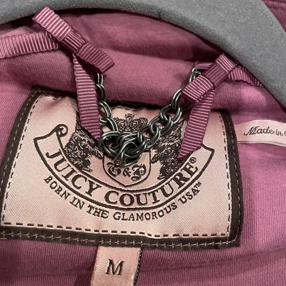 Juicy Couture VTG Down Puffer Vest Knit Trim Soft Flannel Lined & Collar Y2K M - Picture 3 of 13